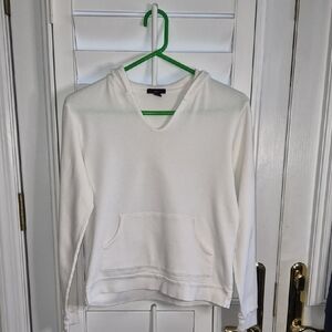GAP Women's Cream V-Neck Hoodie